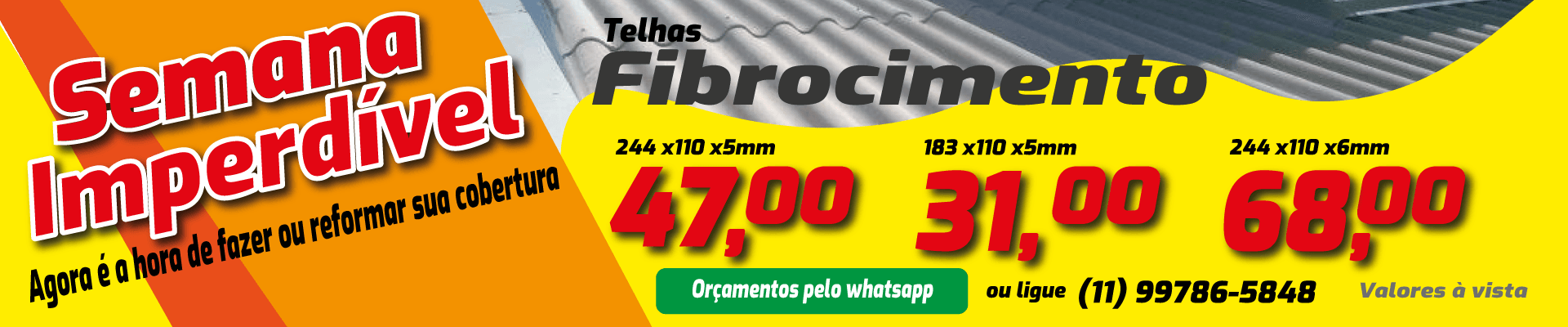 promoção de telha